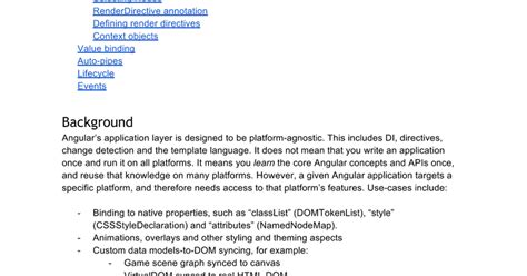 Angular 2 Render Directives Google Docs