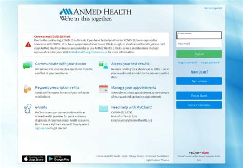 Anmed Health Mychart Login