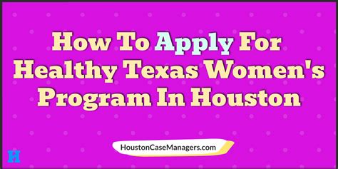 Apply For Healthy Texas Women