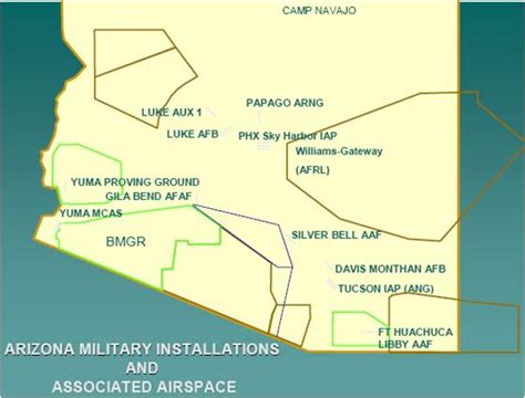 Arizona Military Bases Map