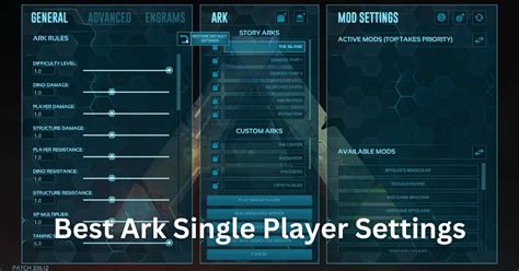 Ark Default Settings Single Player