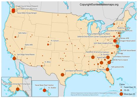 US Army Bases in America Map