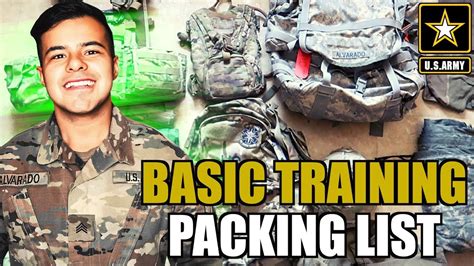 Army Basic Combat Training Packing List Essentials Youtube