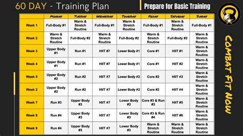 Army Basic Training Exercise Routine