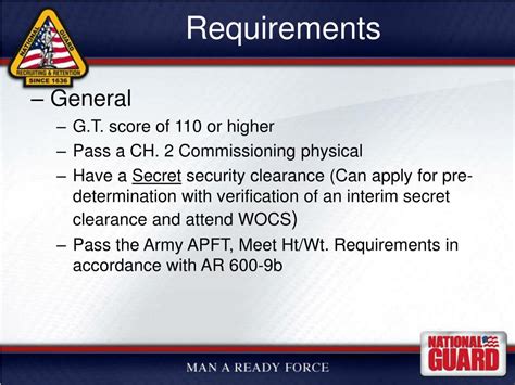 Army Commissioning Physical Requirements