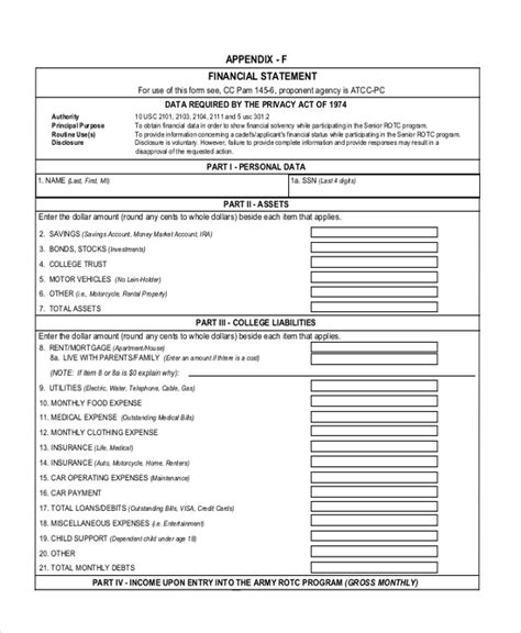 Army Financial Statements