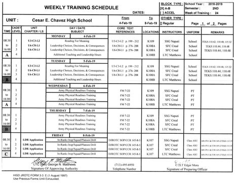 Army National Guard Training Schedule