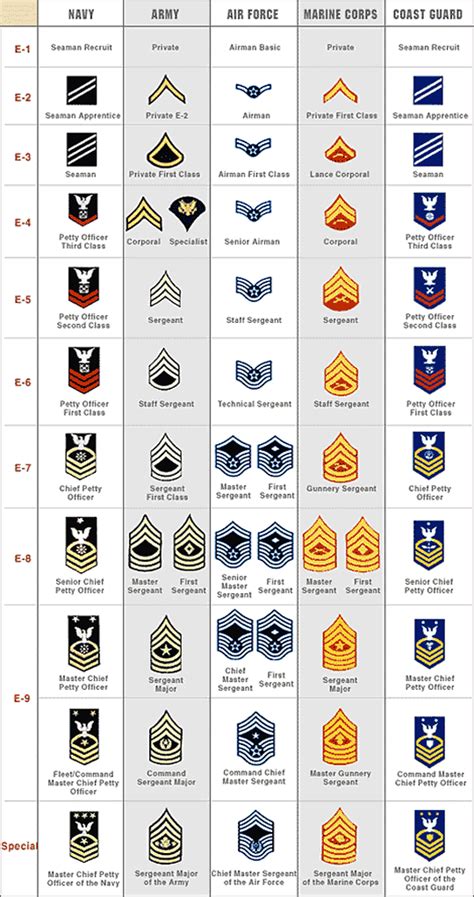 Army Rank Structure Chart