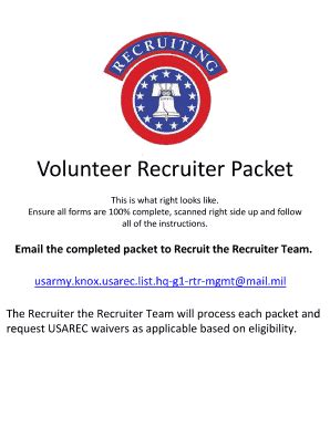 Army Recruiter Packet