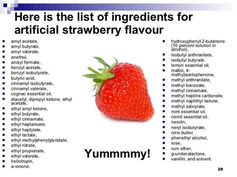 Artificial Flavors In Food List