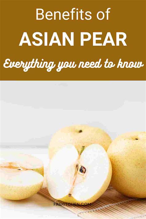 Asian Pear Benefits Weight Loss