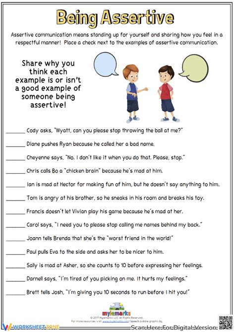 Assertive Communication Worksheet