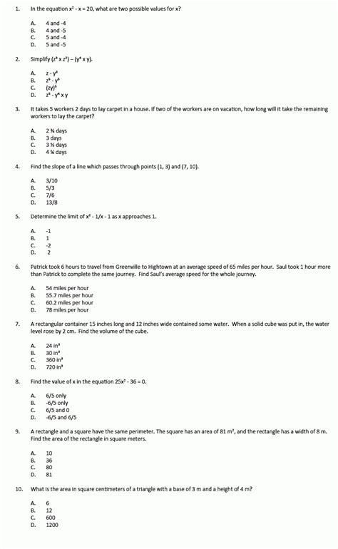 Asvab Math Questions Examples