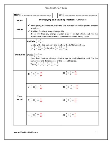 Asvab Math Study Guide Pdf