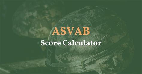 Asvab Score Calculator