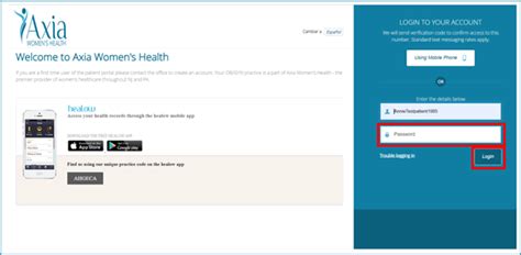 Axia Women Patient Portal