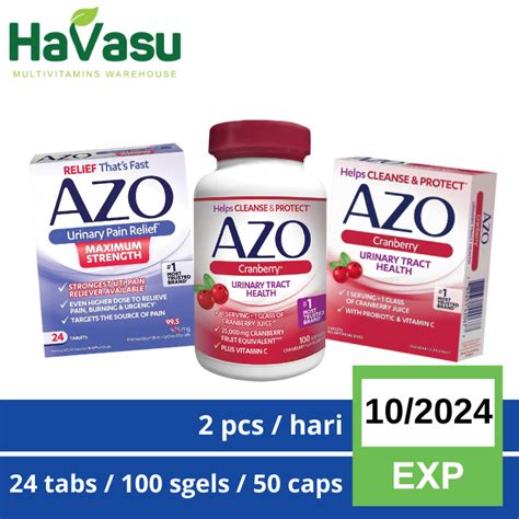 Azo Cranberry Urinary Tract Health Infeksi Kantung Saluran Kemih Isk 50 Caplets Di Top Shelf Tokopedia