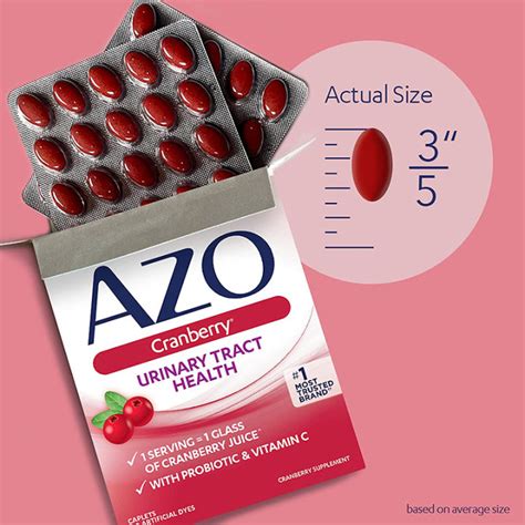 Azo Cranberry Urinary Tract Health Supplement Caplets 50 Ct Harris Teeter