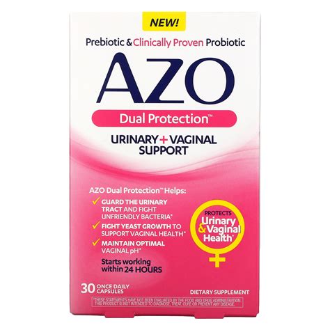 Azo Dual Protection Urinary Vaginal Support Capsules Walgreens