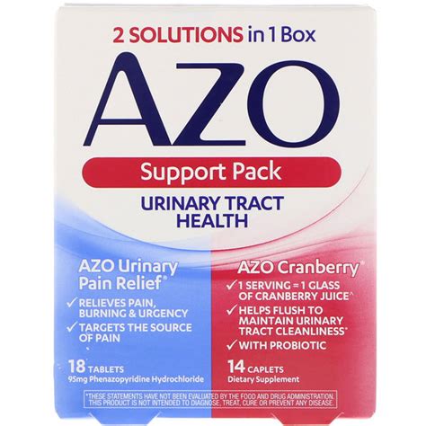 Azo Urinary Tract Health Support Pack 18 Tablets 14 Caplets Iherb Com