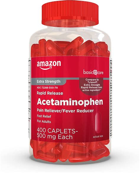 Basic Care Rapid Release Pain Relief Acetaminophen Caplets 500 Mg 400 Count For Sale Online Ebay