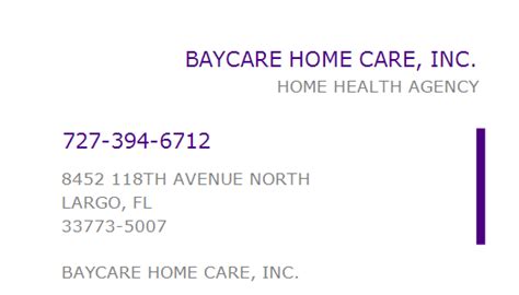 Baycare Home Health Fax Number