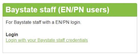 Baystate Employee Login