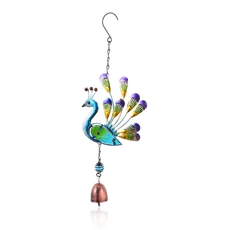 Be Tool 4 Metal Peacock Wind Chimes Ringtones Wind Bell For Home Patio Garden Decoration Easy Hanging S Hook Walmart Com