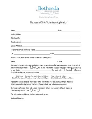 Bethesda Clinic Application