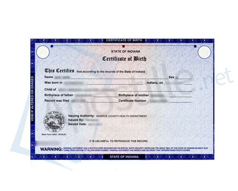 Birth Certificate Gary Indiana