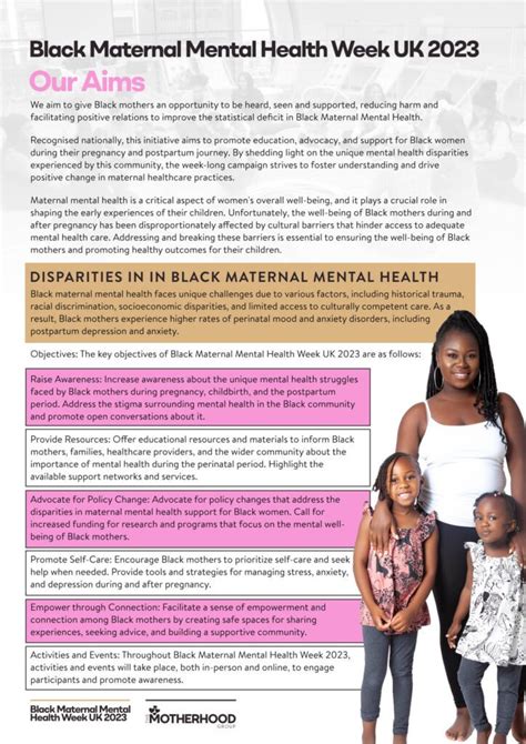 Black Maternal Mental Health Week Uk The Motherhood Group