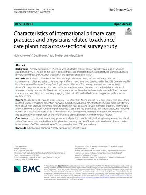 Bmc Primary Care Physicians