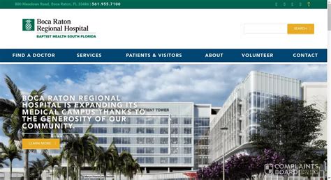 Boca Raton Regional Hospital Website