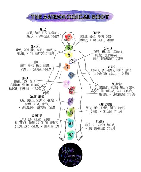 Body Medical Astrology Chart