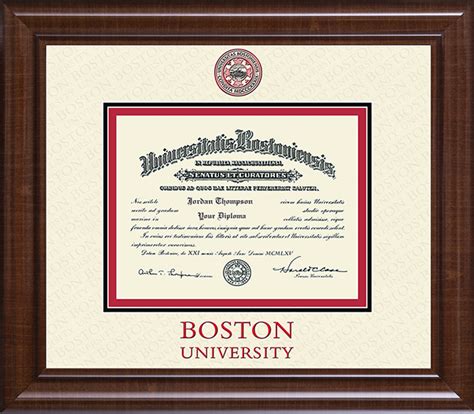 Boston University Degree Certificate