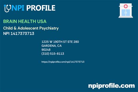 Brain Health Usa Npi