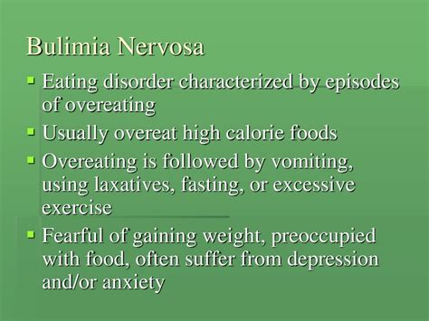 Bulimia Nervosa Is An Eating Disorder That Is Marked By Uncontrolled Episodes Of Overeating Followed By Purging With Methods Like Vomiting Or Misuse Of Laxatives The Patient Commonly Presents With The Symptoms