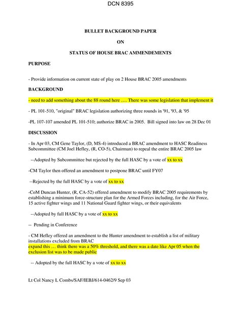 Bullet Background Paper Example Usaf