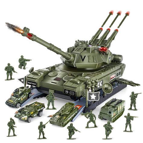 Buy Unih Toy Sets Transport Tank And 4Pcs Vehicles Tank Vehicle