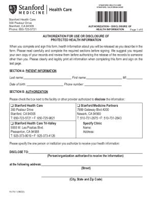 Ca Stanford Health Care Form 15 79 1 2022 2023 Fill And Sign