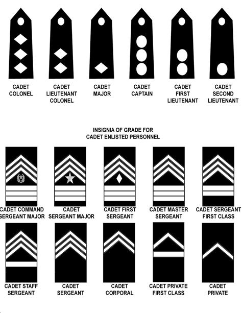 Cadet Ranks Jrotc