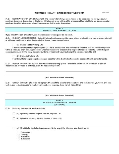 California Advance Care Directive Pdf