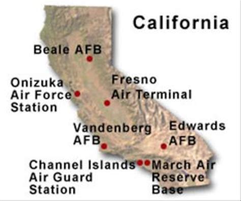 California Air Force Bases Map