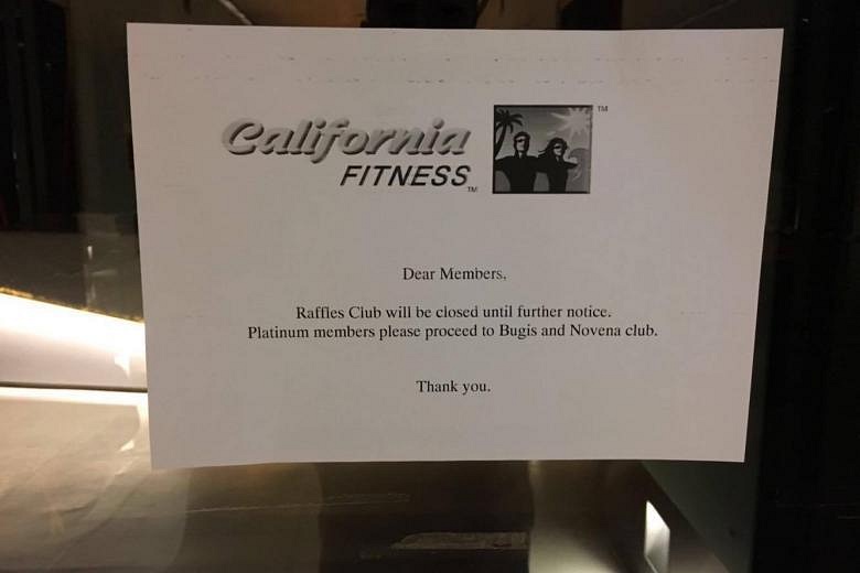 California Fitness Club At Raffles Place Closes Amp 39 Until Further Notice Amp 39 The Straits Times