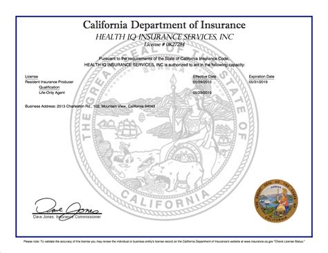 California Life And Health License