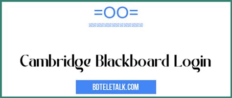 Cambridge Blackboard Login