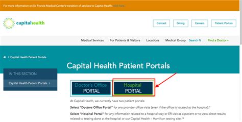 Capital Health Login Portal