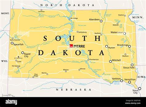 Capital Of South Dakota Map