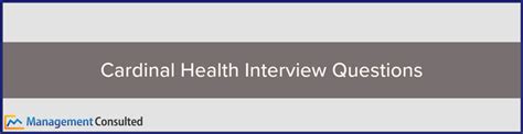 Cardinal Health Interview Questions