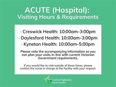 Castle Hospital Visiting Hours